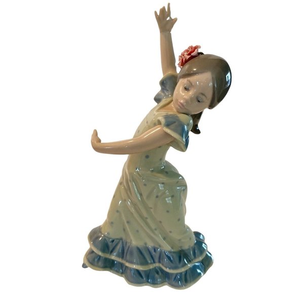 Lladró Art Lladro 592 Lolita Spanish Flamenco Dancing Girl Blue